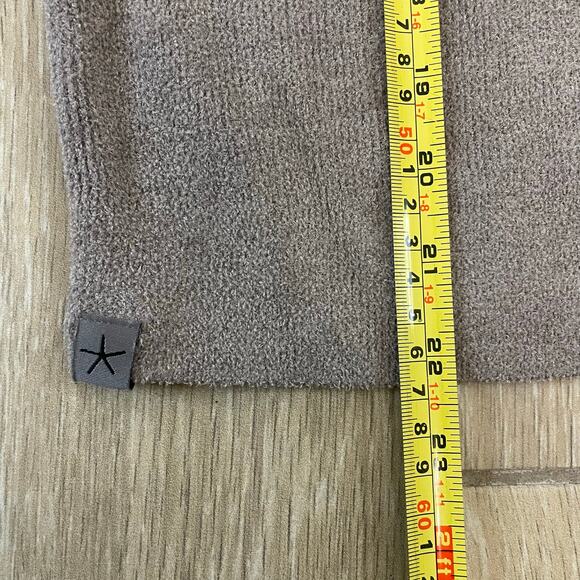 Barefoot Dreams CozyChic Ultra Lite Polo Sweater Top Women’s Small Taupe Knit - Picture 6 of 7